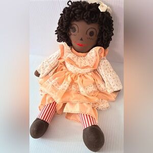 Vintage Africa American Handmade Rag Doll